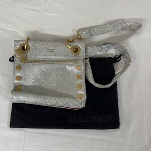 Hammit Tony SML Crossbody Bag in silver metallic